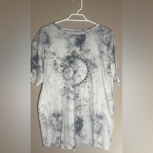 Small Romwe women’s Sun & Moon Tye Dye oversized T-Shirt